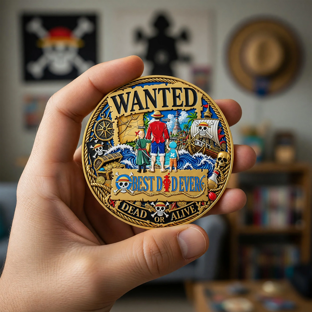 Personalized Best Dad Ever Commemorative Coin Gift for Father's Day