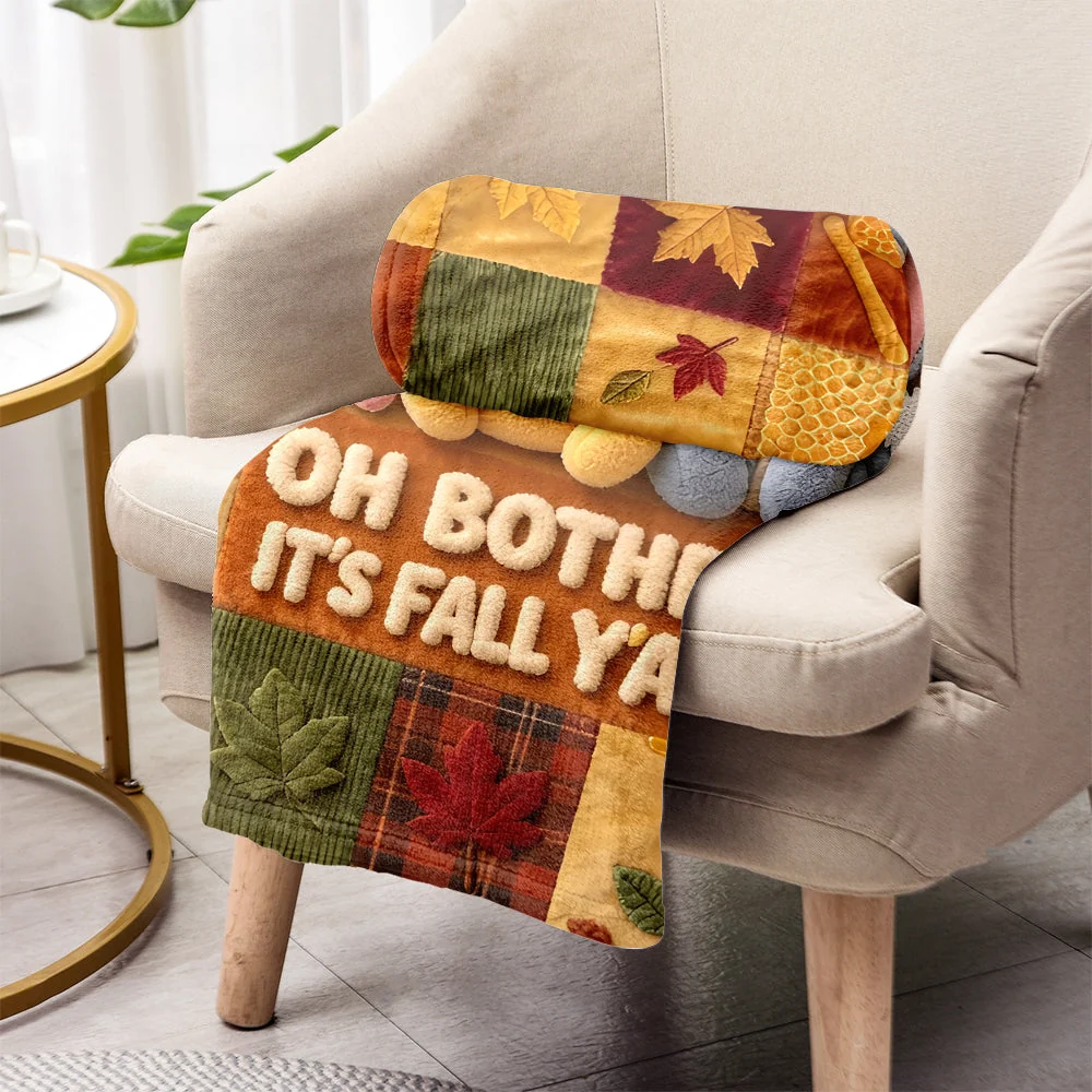 Personalized Disney Fall Blanket with Honey Bear Design - Cozy Gift for Kids Blanket GradoCreations