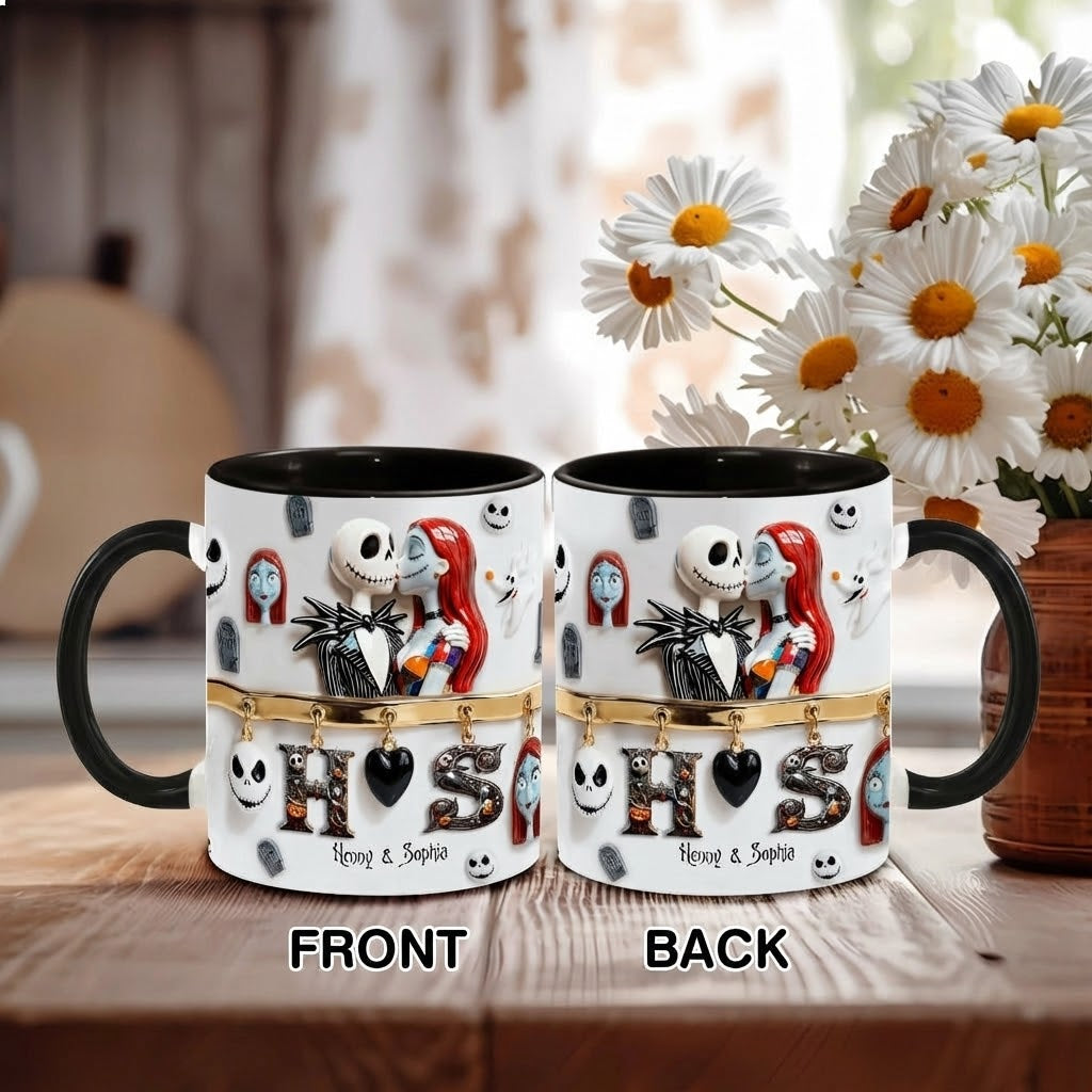 Personalized Spooky Accent Mug for Couples Halloween Gift