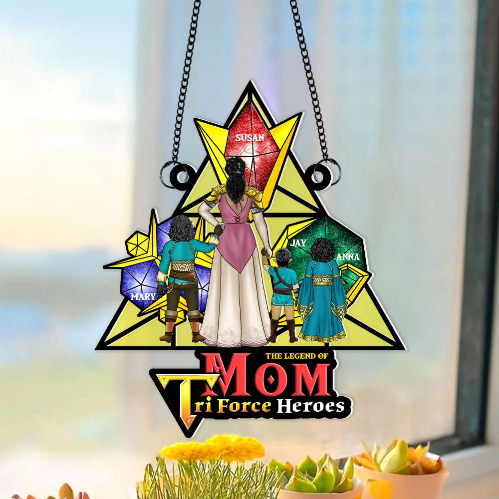 Personalized Legend of Zelda Mom Suncatcher Decor Gift for Mom