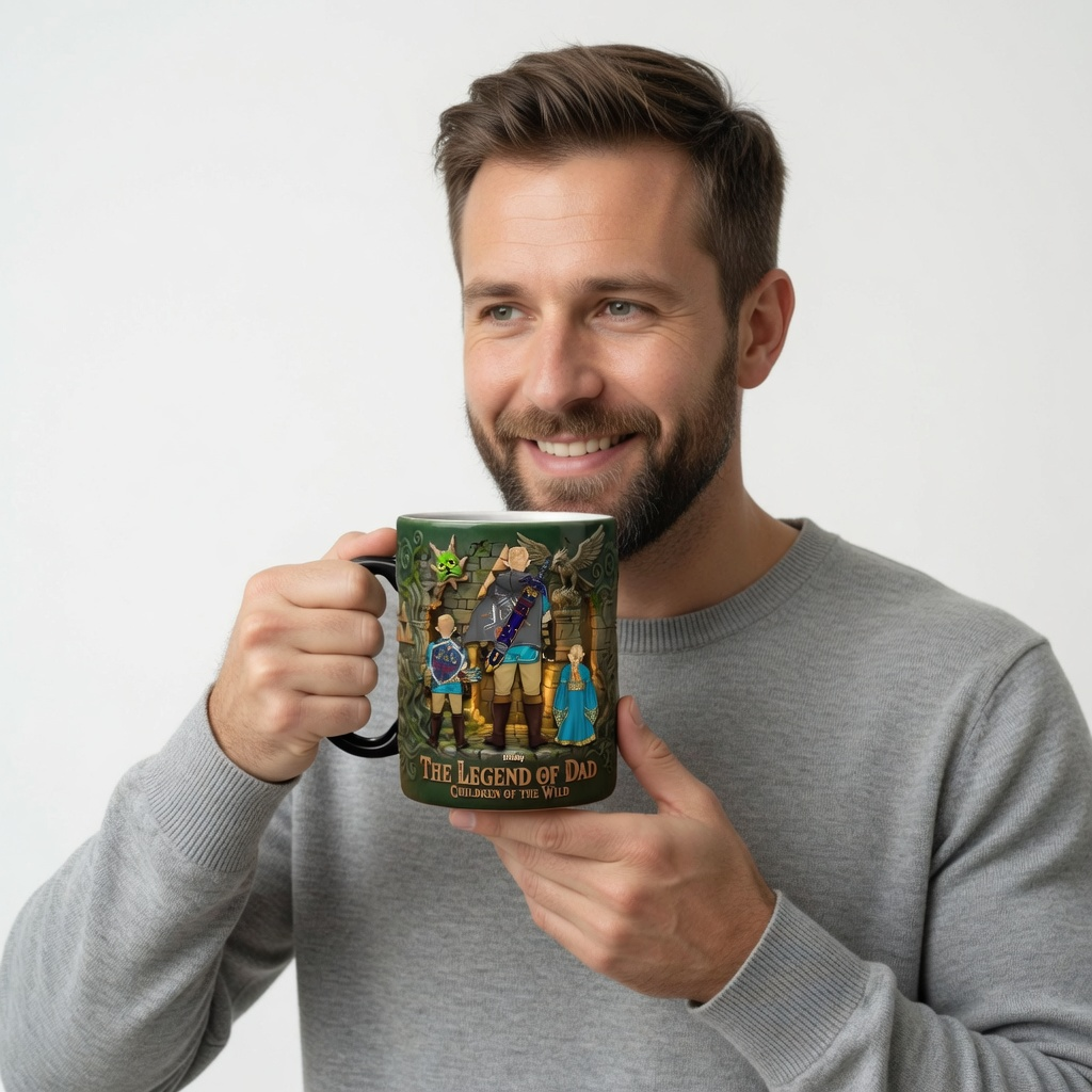 Personalized Color Changing Mug The Legend of Dad Gift for Him