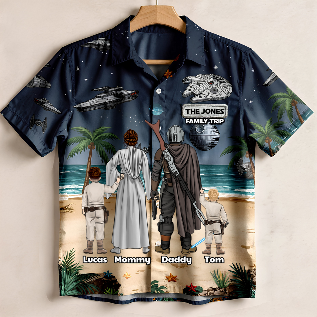 Personalized Family Hawaiian Shirt Summer Vacation Gift Hawaiian Shirt GradoCreations