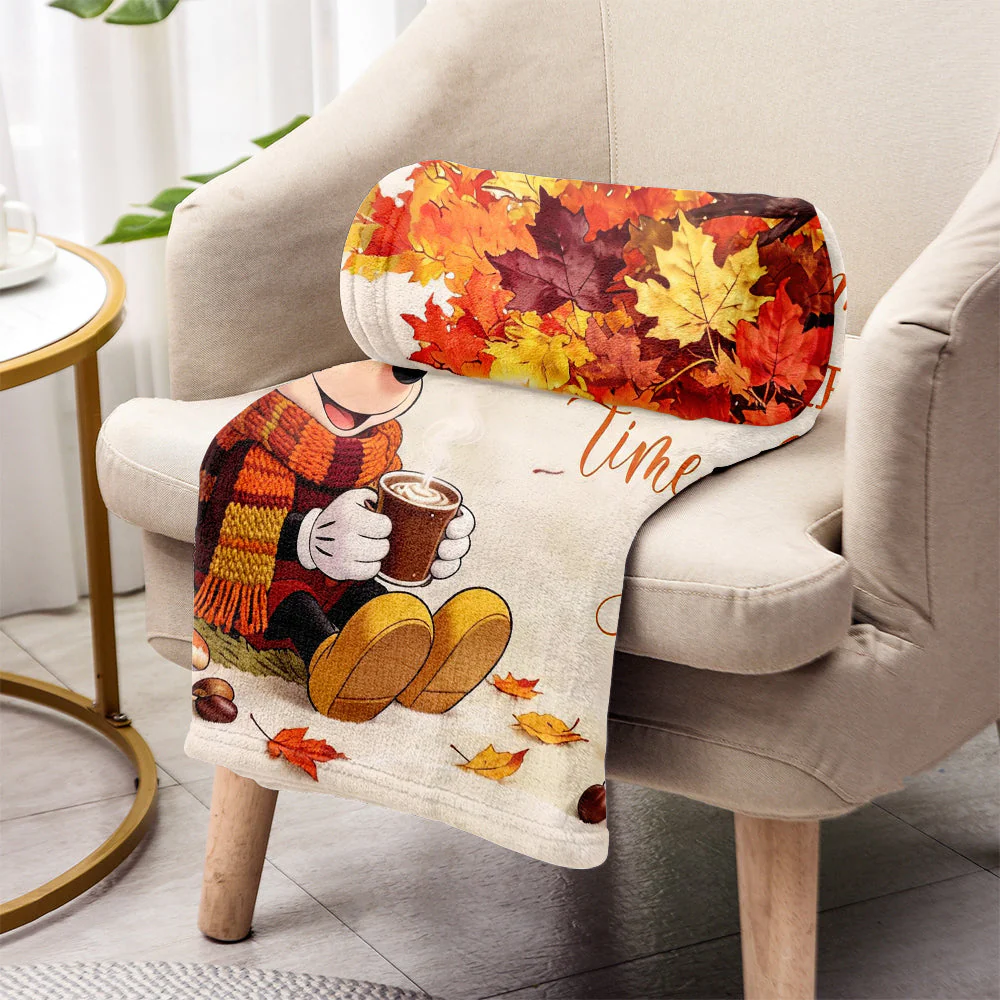 Personalized Fall Themed Blanket Custom Name Cozy Gift Blanket GradoCreations