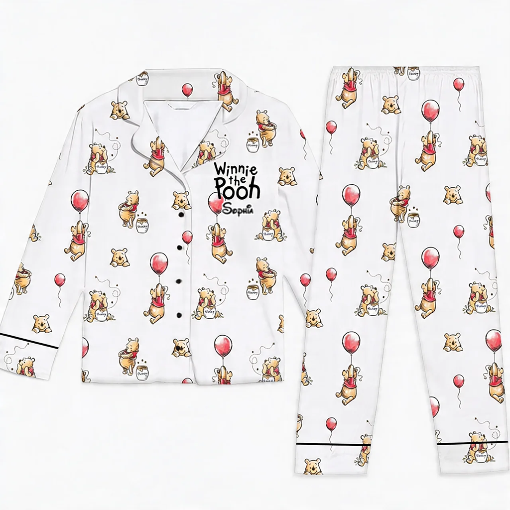 Personalized Winnie the Pooh Pajama Set Gift for Movie Fans