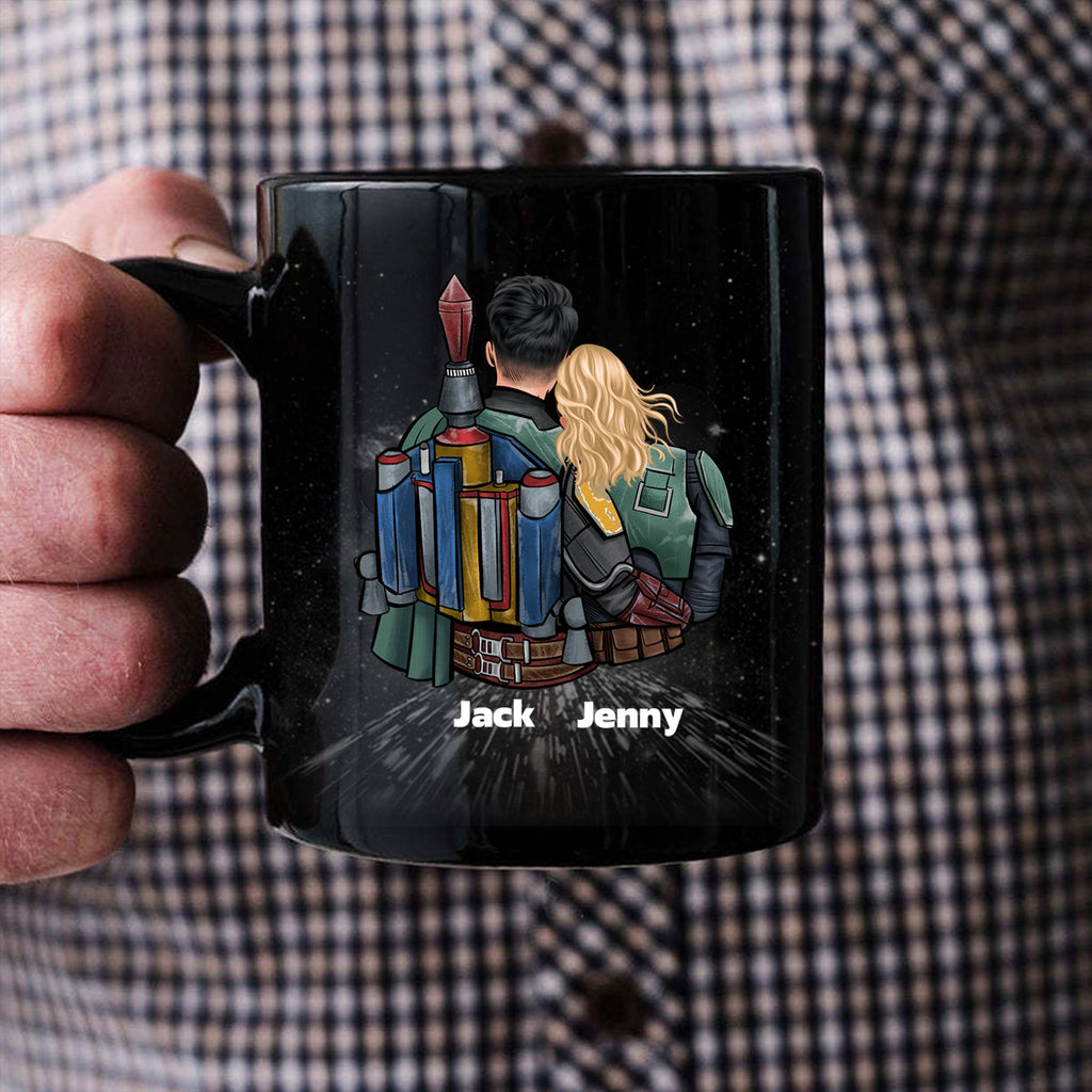 Personalized Star Wars Mug for Couples Custom Names Gift
