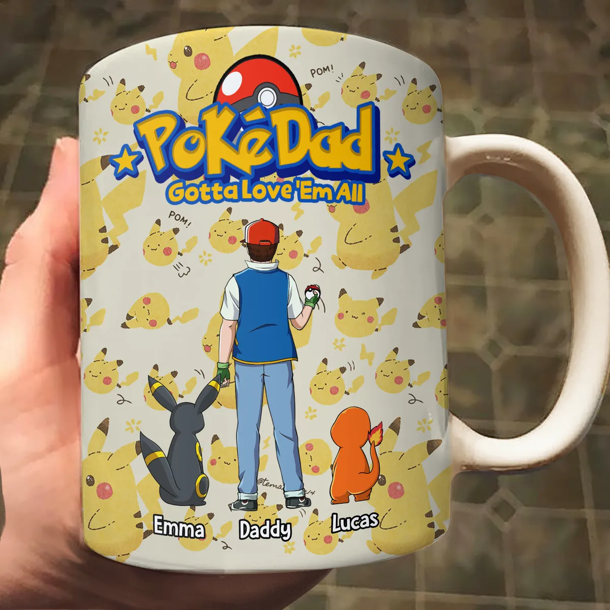 Personalized Best Dad Ever Mug with Custom Names | Unique Father's Day Gift