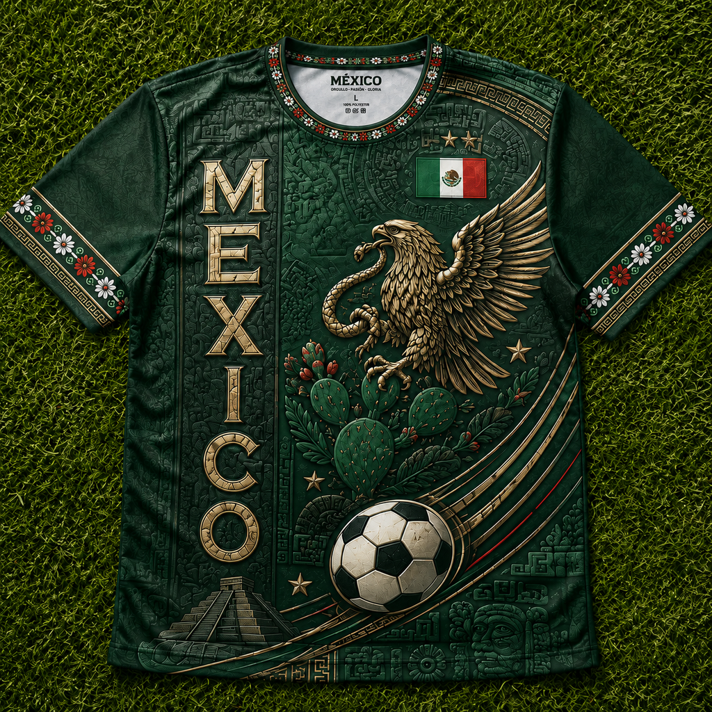 Personalized Mexico Soccer Jersey Custom Name Gift for Football Fans