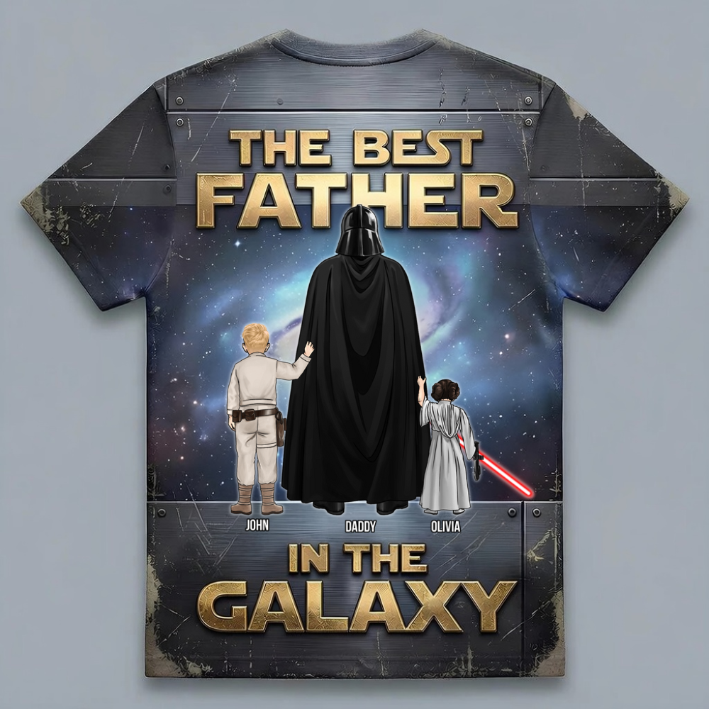 Personalized Galaxy Theme All Over Shirt Gift for Dad