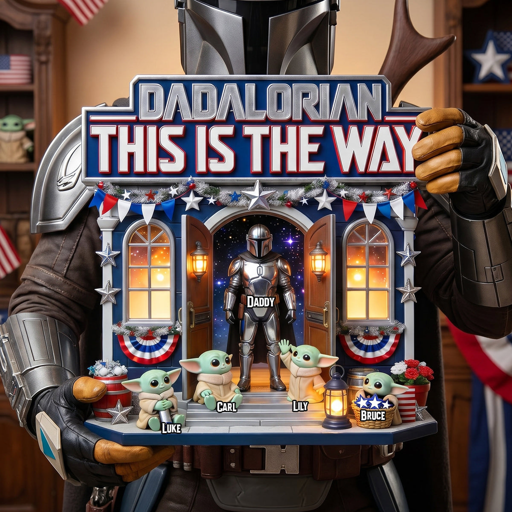 Personalized Acrylic Plaque for Dad | Dadalorian Themed Gift