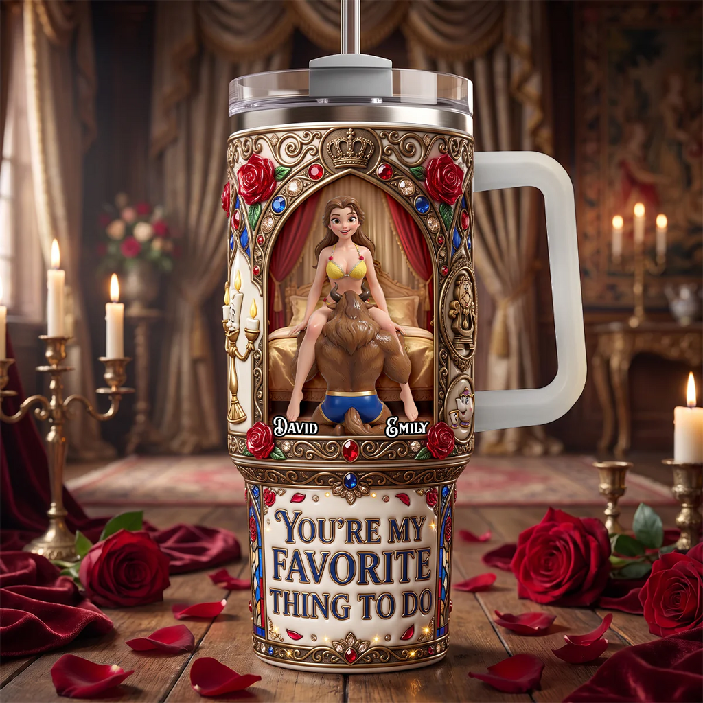 Personalized 40oz Tumbler With Handle Gift for Couples