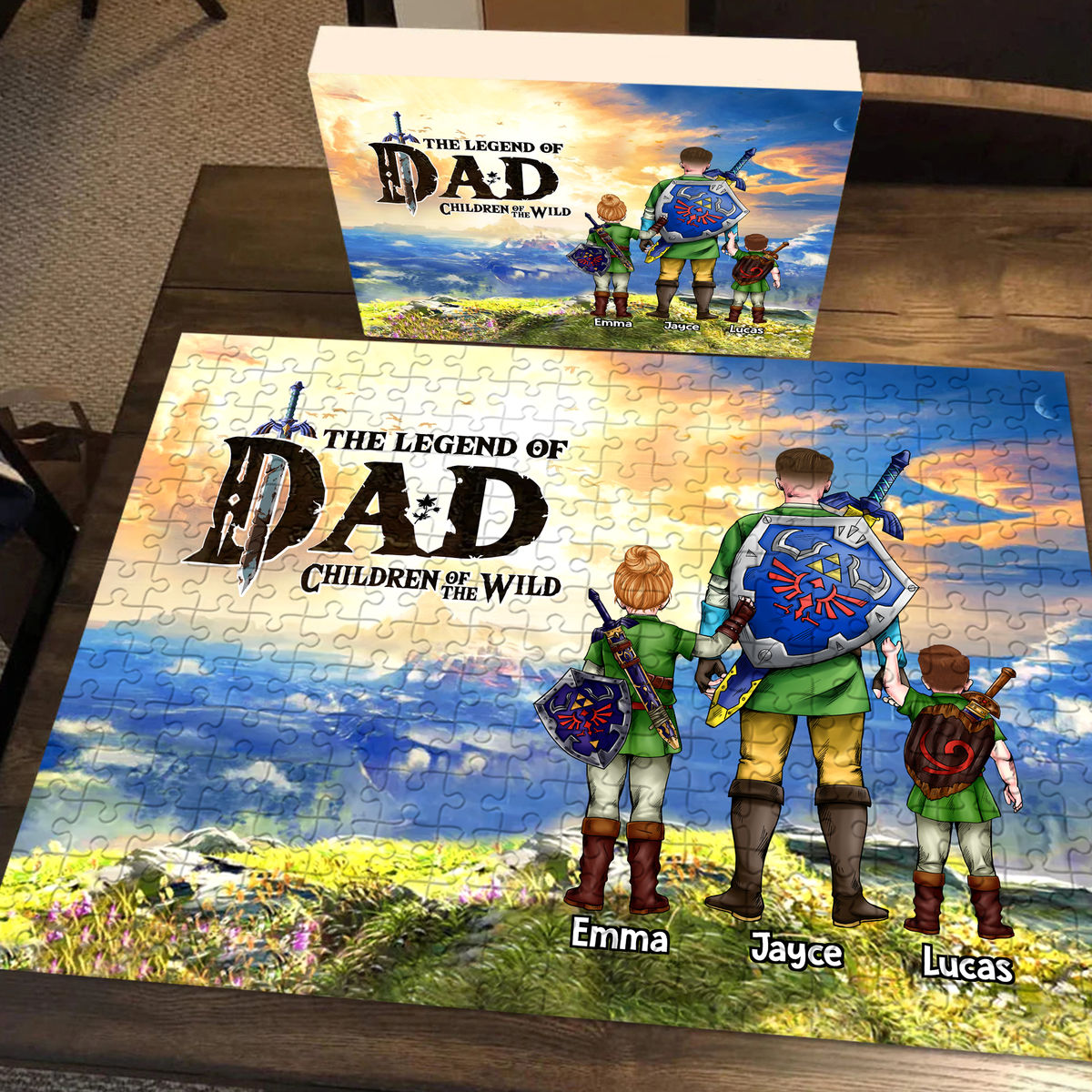 Personalized Sunset Adventure Puzzle for Dad - Unique Gift