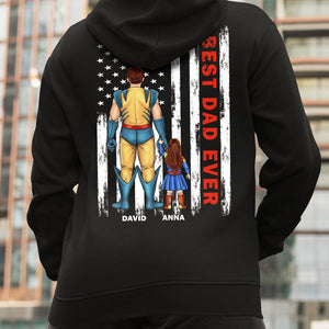 Personalized Superhero T-Shirt Best Dad Ever Gift for Father's Day