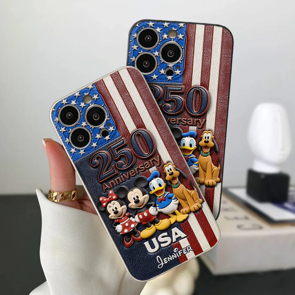 Personalized Magic Mouse Phone Case USA Flag Gift for Movie Fans