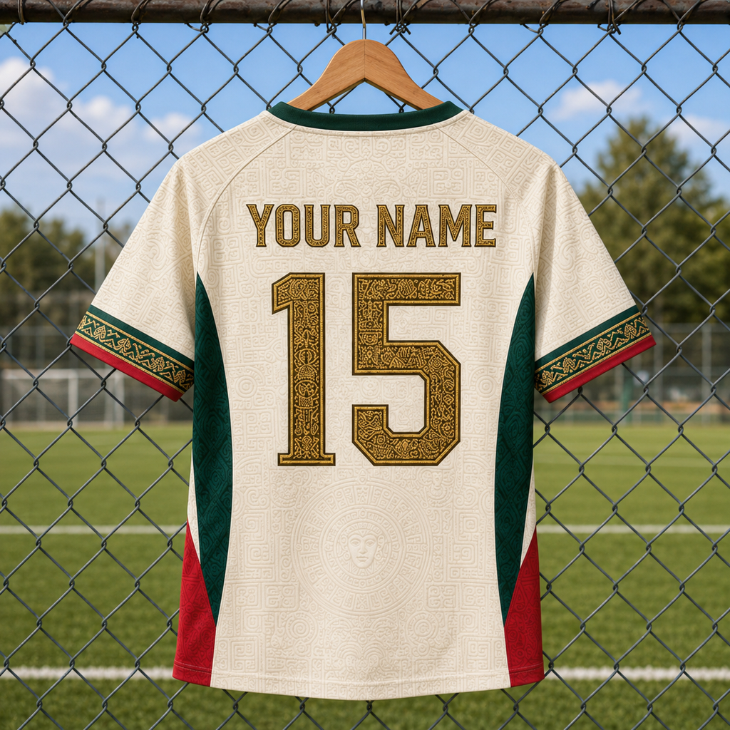 Personalized Aztec Pattern Soccer Jersey Custom Name Gift for Football Fans