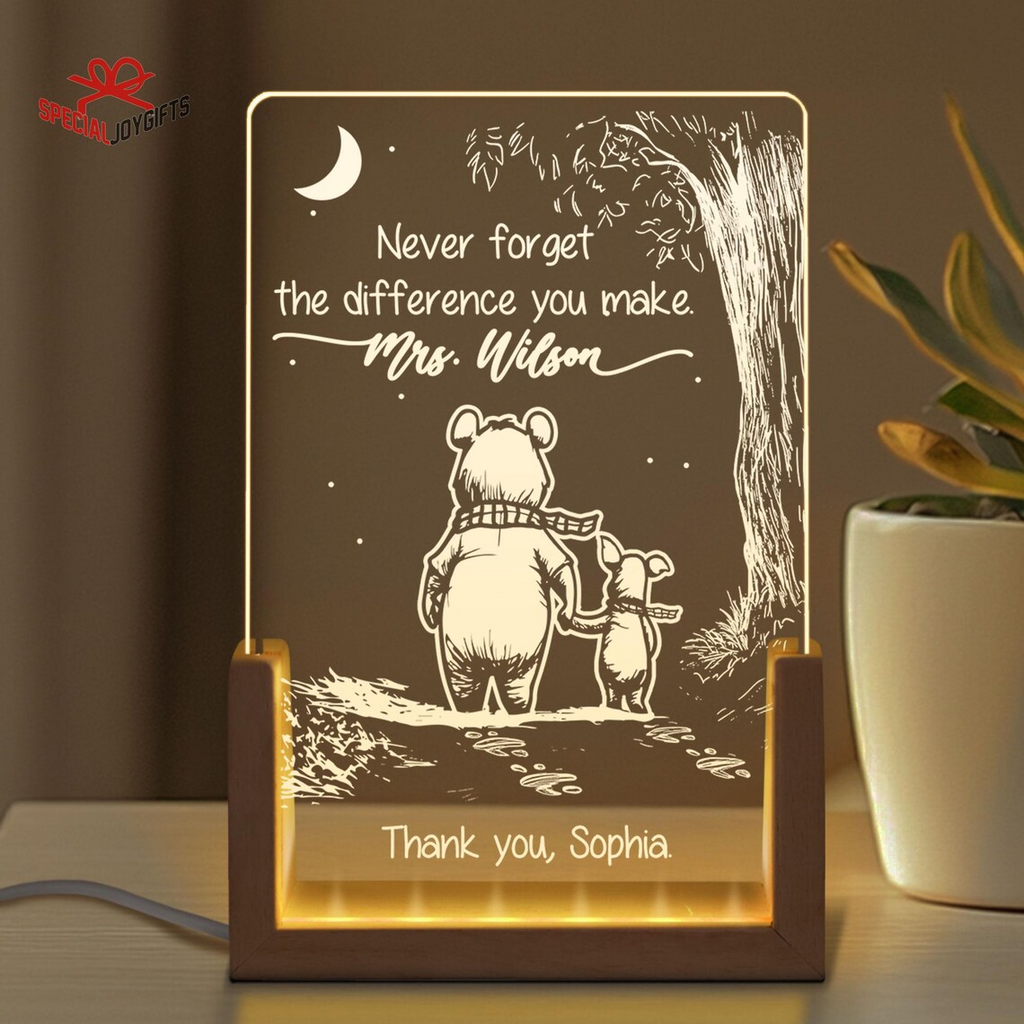 Personalized 3D LED Light for Teacher Gift - Thank You Teacher Decoration