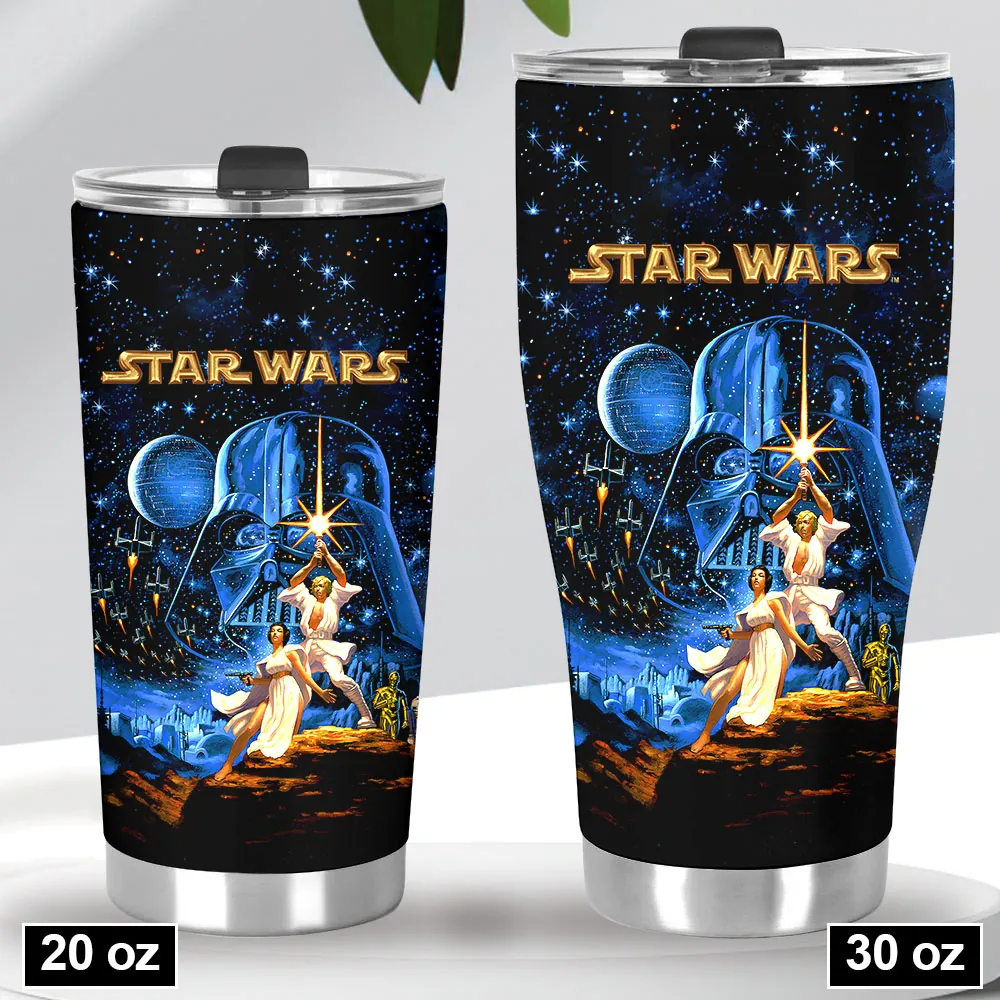 Personalized 50th Anniversary Star Wars Tumbler Gift for Movie Fans