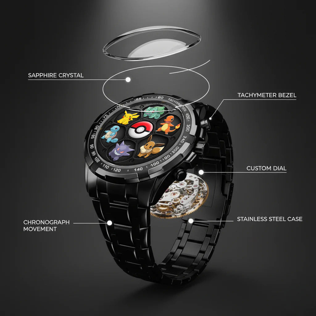 Personalized Movie-Themed Hand Watch Gift for Him 30th Anniversary