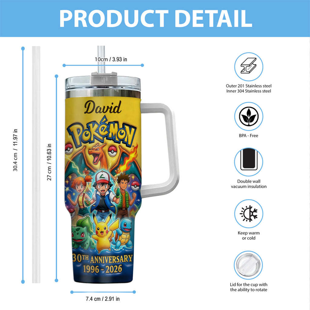 Personalized 30th Anniversary Tumbler Custom Name Movie Gift