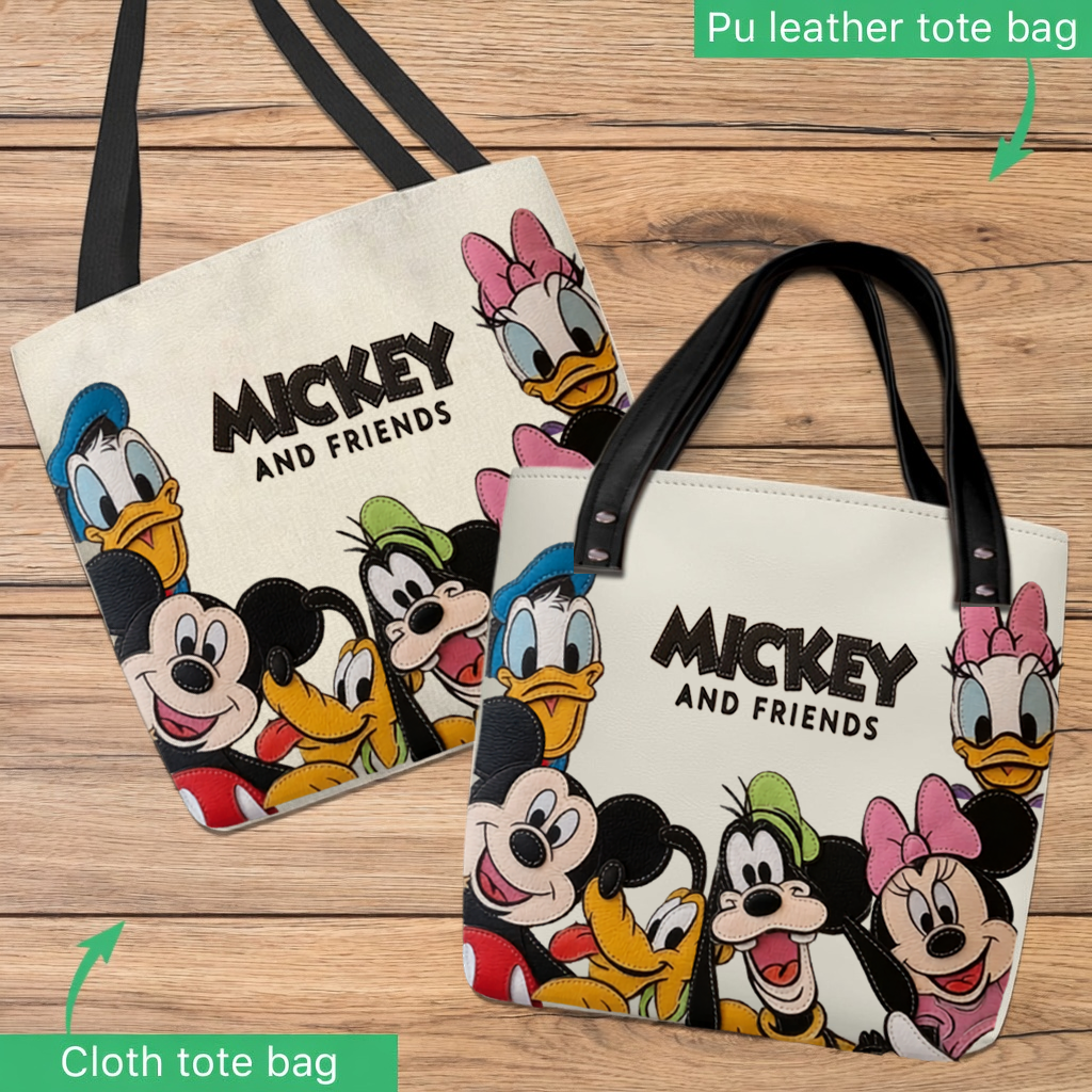Personalized Mickey Mouse Tote Bag Custom Name Gift for Fan