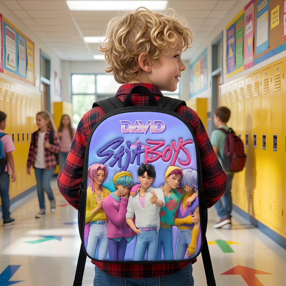 Personalized Cartoon Backpack Set for Kids - School Gift School Bag+ GradoCreations