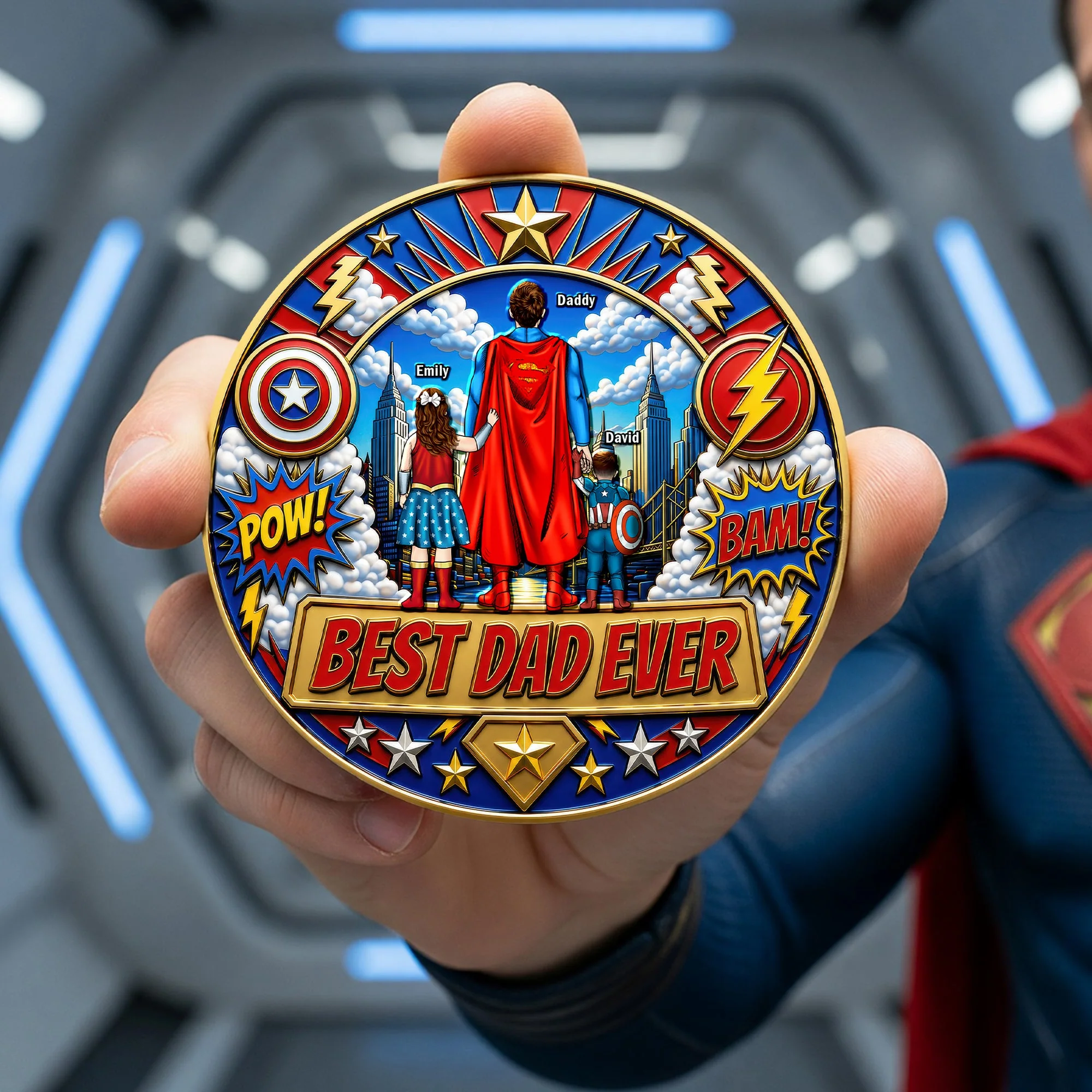 Personalized Best Dad Ever Commemorative Coin Gift for Dad