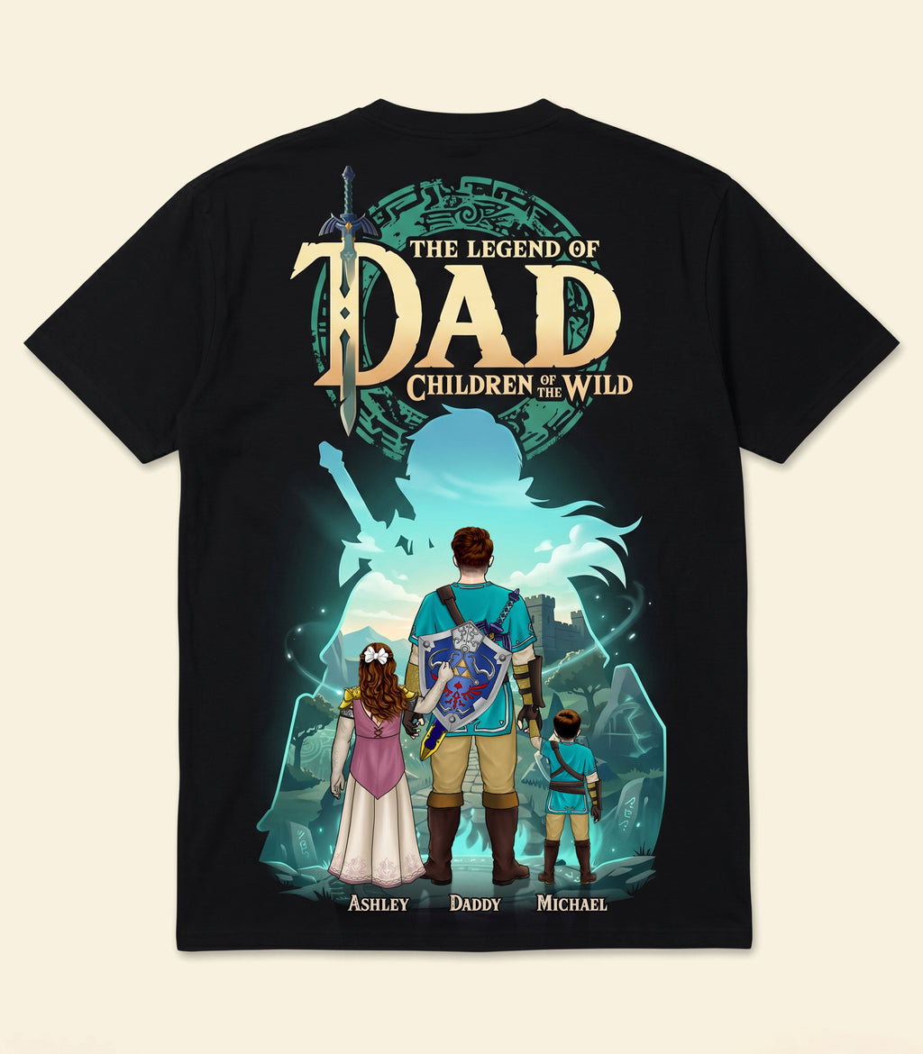 Personalized Dad T-Shirt Gift with Fantasy Design for Father