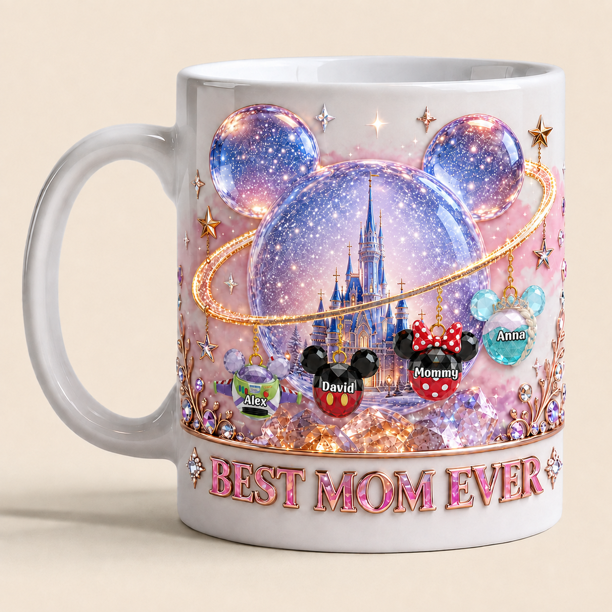 Personalized Kids Names Mug Best Mom Ever Ceramic Keepsake Gift Mug GradoCreations