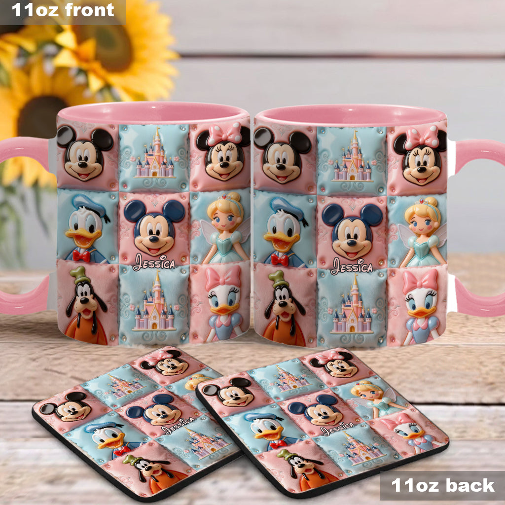 Personalized Disney-Themed Accent Mug Custom Name Gift for Kids & Family