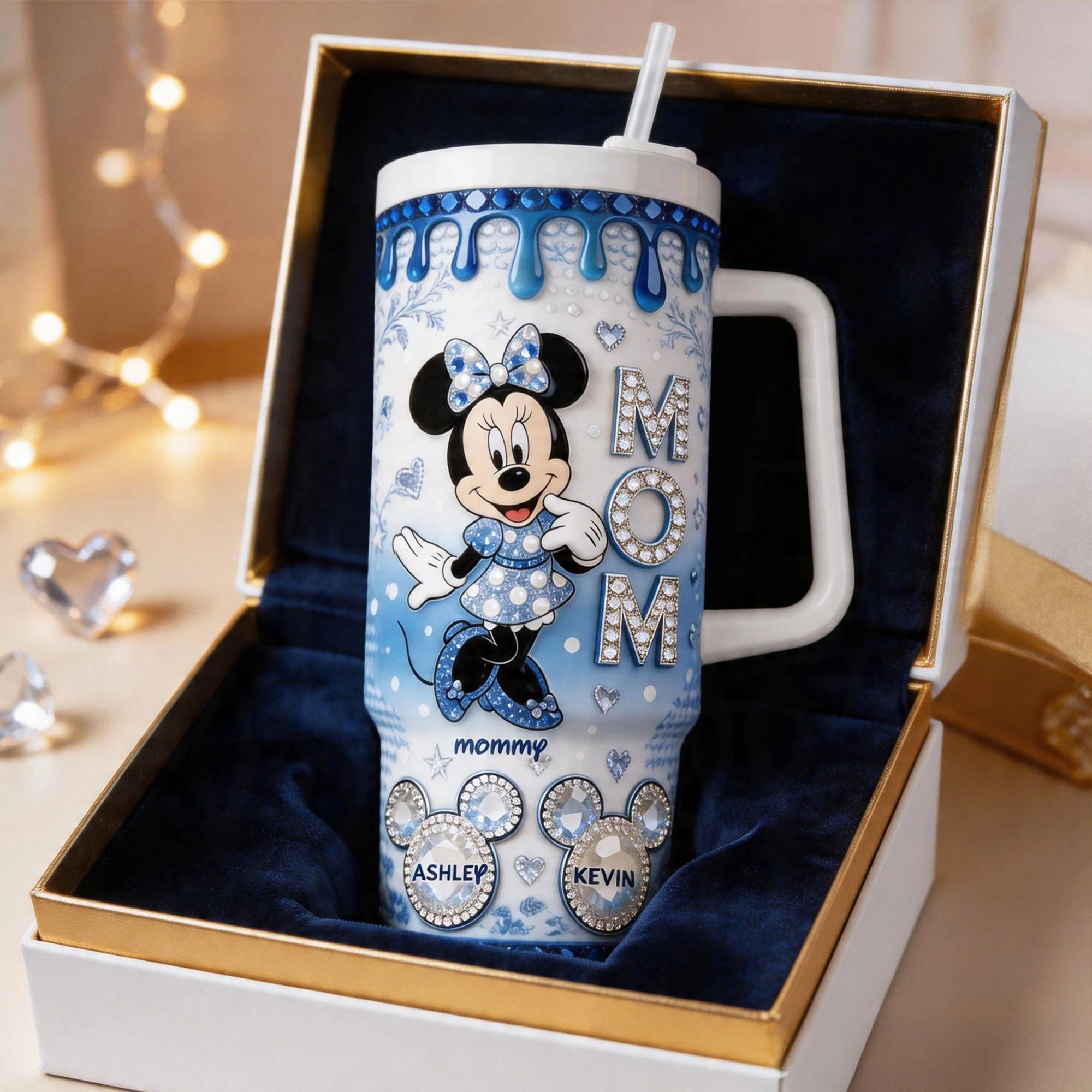Personalized Minnie Mouse Tumbler for Mom - 40 oz Insulated Drinkware Gift