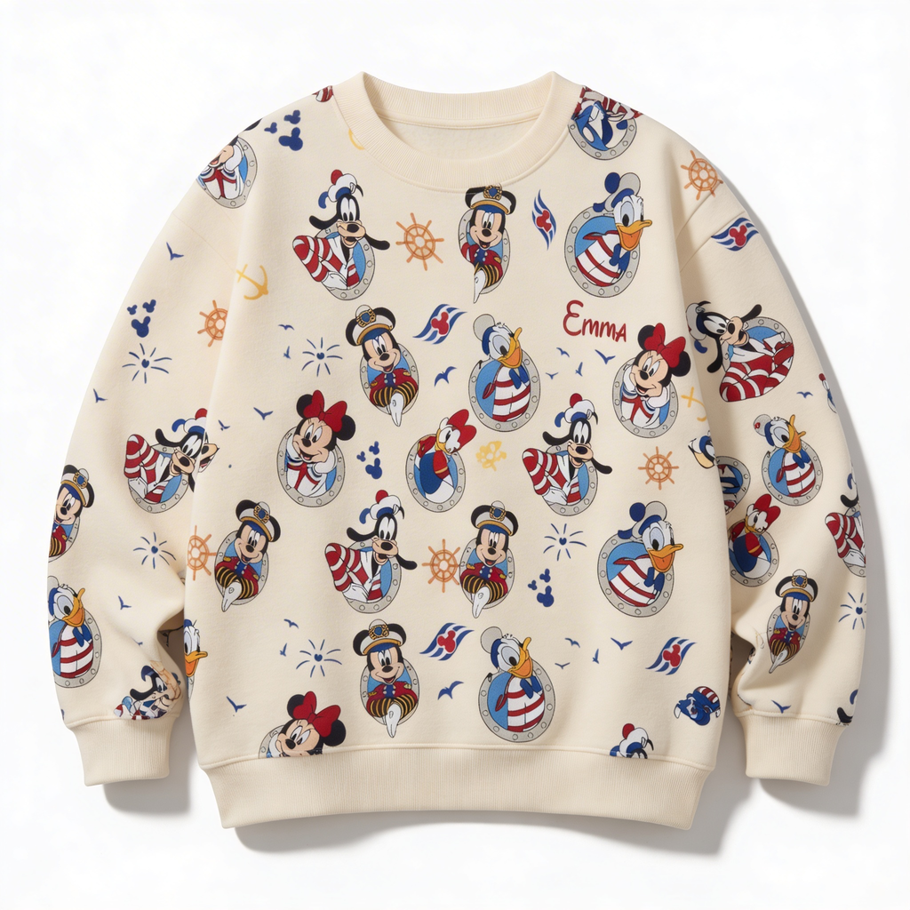 Personalized Disney Pirate Crew All Over Shirt for Her