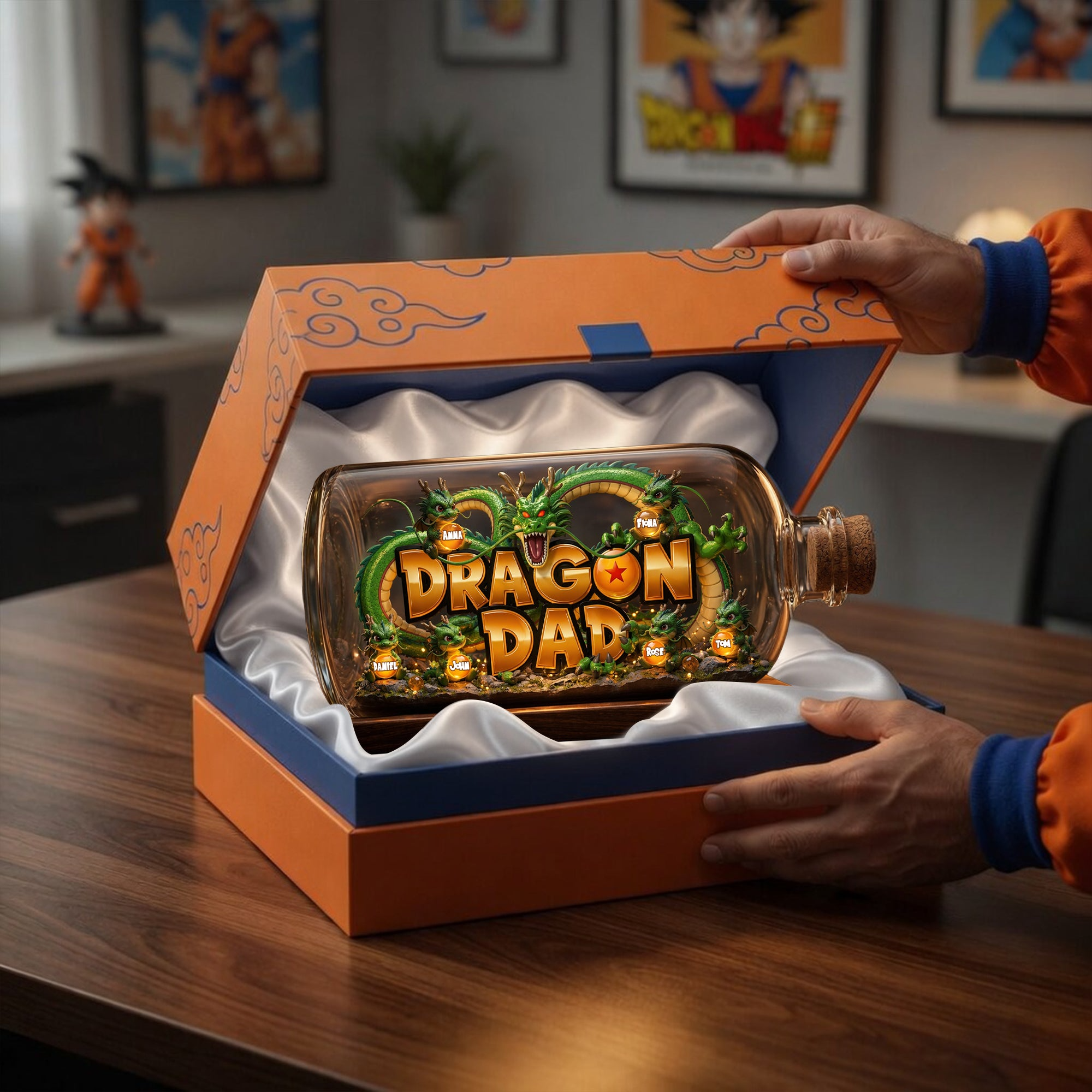 Personalized Dragon Dad Acrylic Plaque Custom Gift for Dad