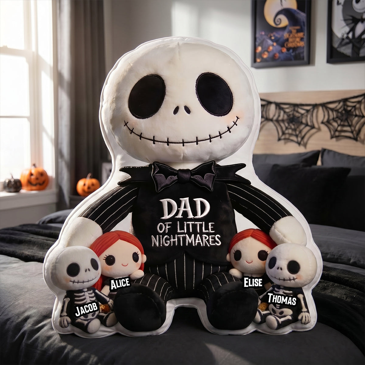 Personalized Spooky Dad Pillow Gift for Father's Day
