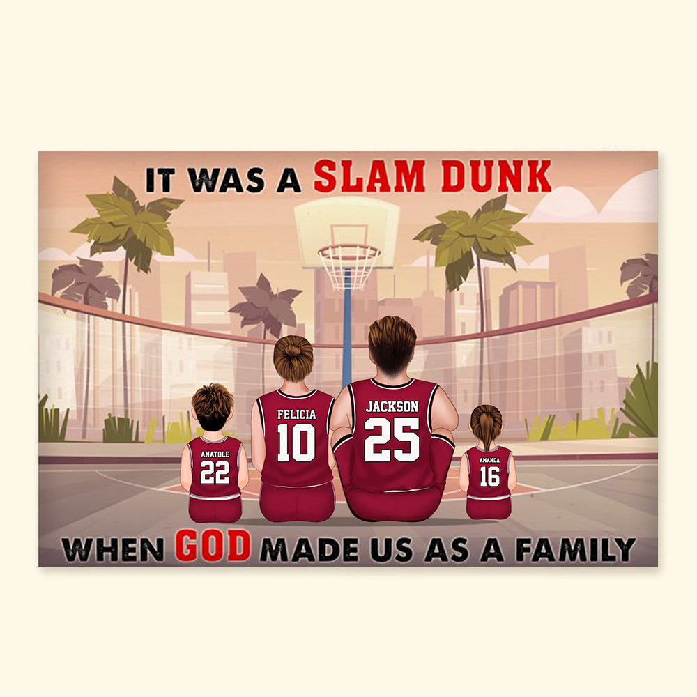 Personalized Basketball Canvas Poster Unique Family Gift