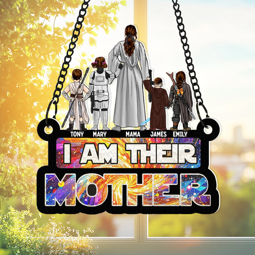 Personalized Window Hanging Suncatcher Gift for Mom | Custom Family Decor