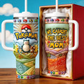 Personalized Pokémon Mom Tumbler with Handle - Unique Gift for Mom