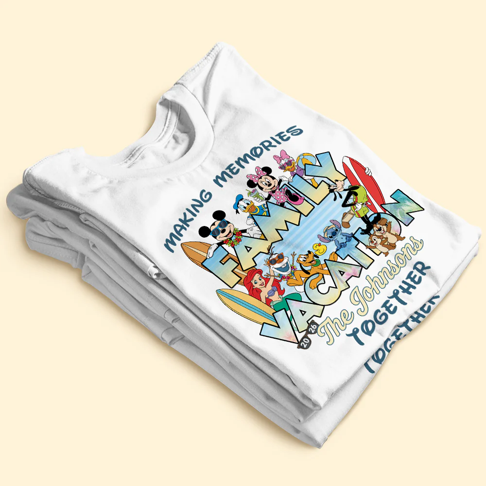 Personalized Family Vacation T-Shirts Custom Name Gift for Family