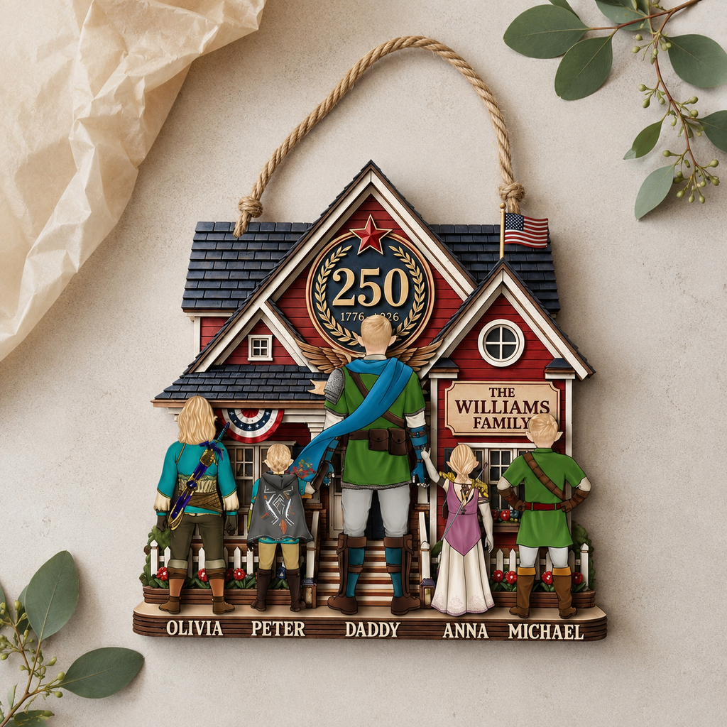 Personalized Wood Sign 250 Years of America Gift for Dad