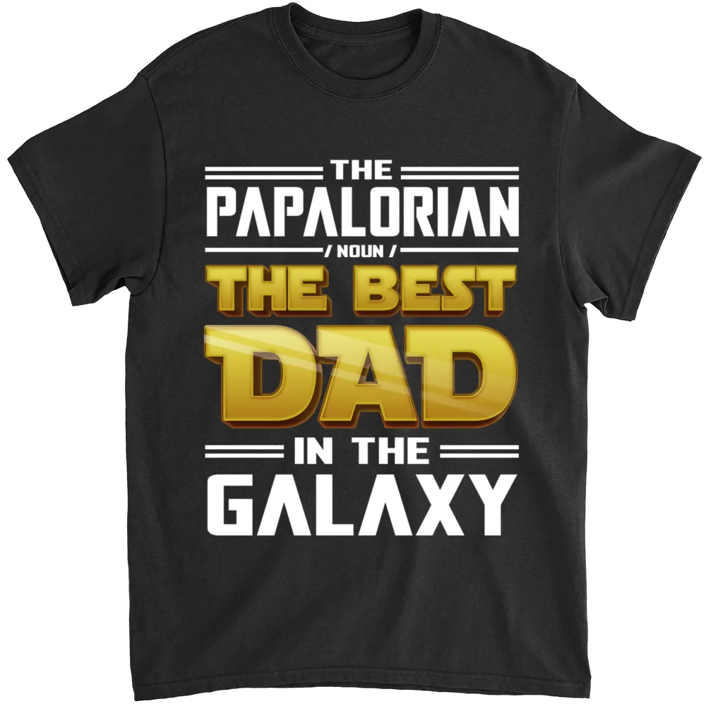 Personalized Dadalorian Shirt Gift for Dad - Custom Name Cotton Tee