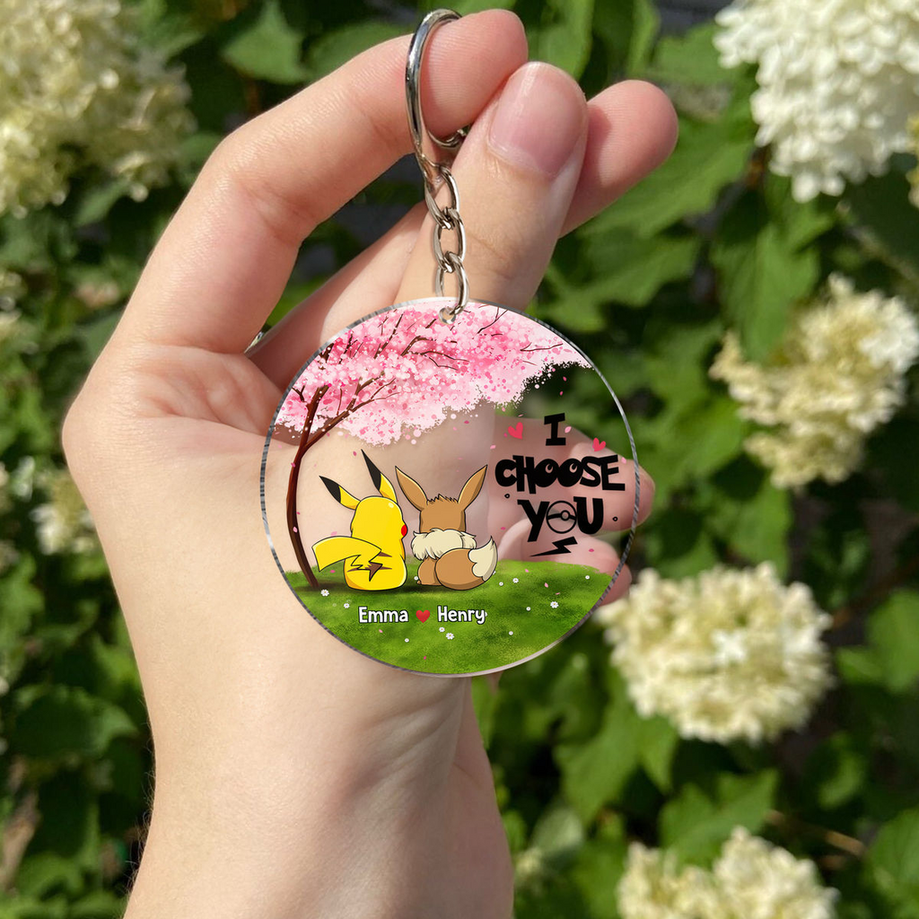 Personalized Acrylic Keychain I Choose You Gift for Couple
