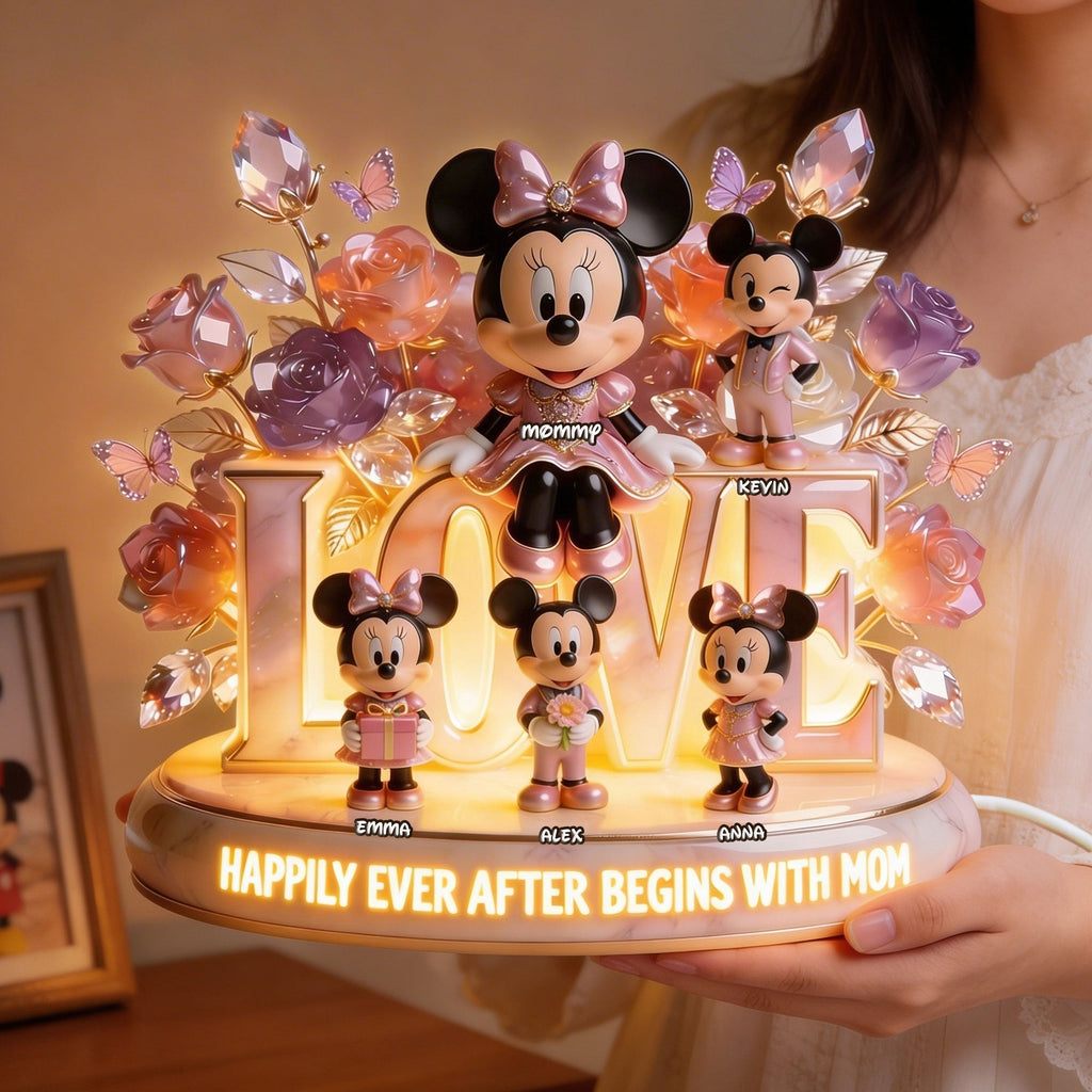 Personalized Acrylic Light Box for Mom | Happily Ever After Gift