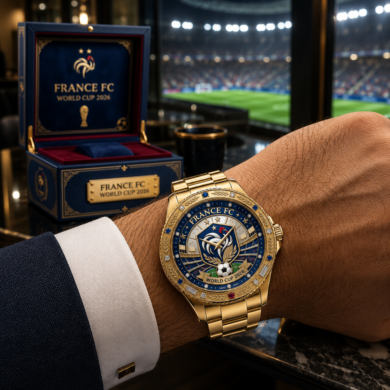 France Soccer Championship 2026 Men's Wrist Watch Gift for Football Lovers