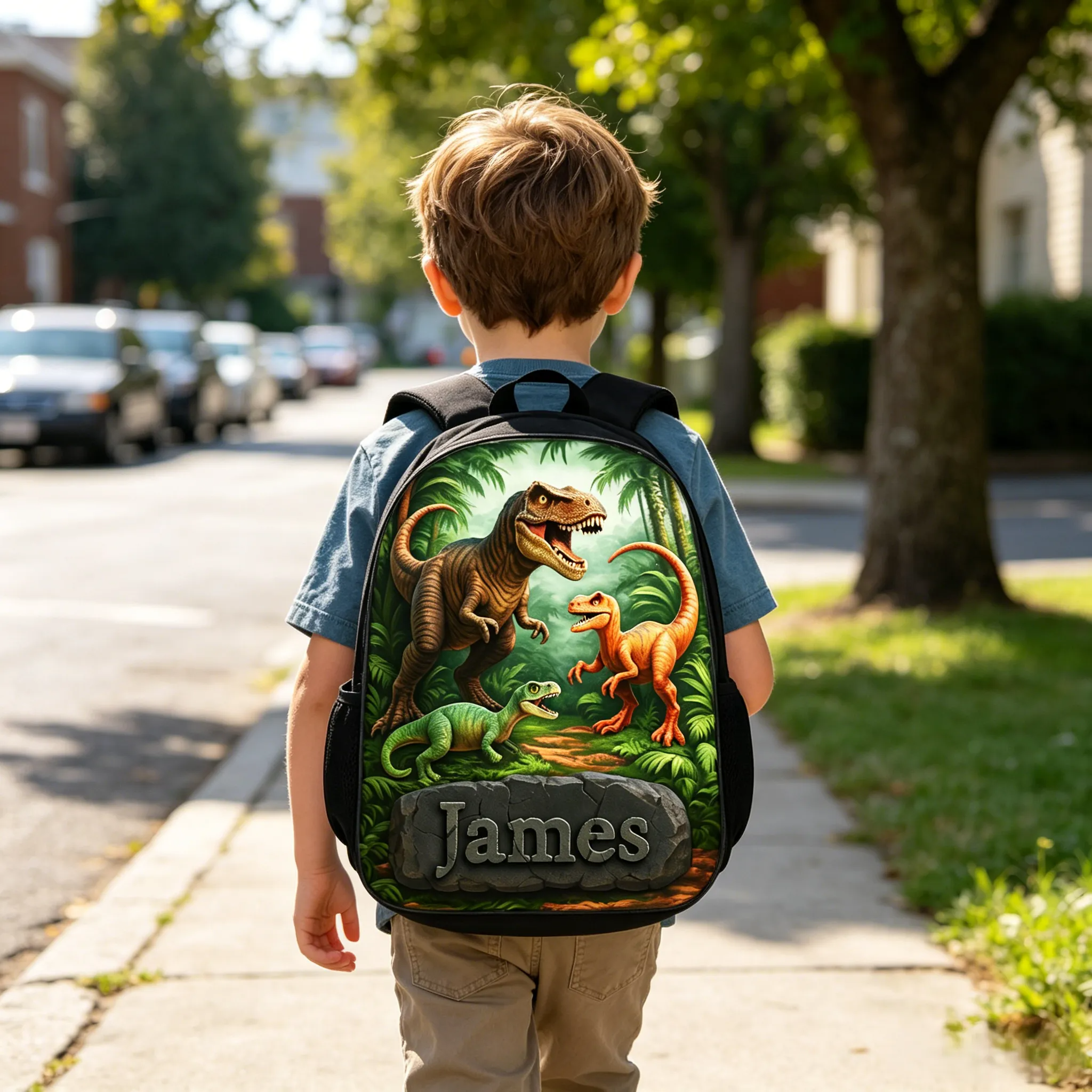 Personalized Dinosaur Backpack Set with Lunch Bag & More for Kids