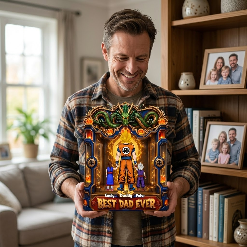 Personalized Dragon Ball Dad Plaque Gift for Father's Day