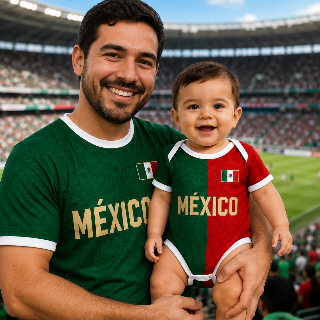 Personalized Mexico Baby Jersey Bodysuit Custom Name Gift for Baby Shower