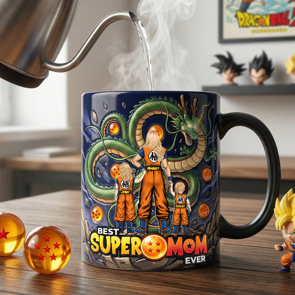 Personalized Dragon Ball Mug Best Supermom Ever Gift for Mom