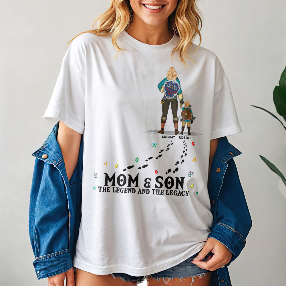 Personalized Mom & Son T-shirt The Legend & The Legacy Gift Cotton Apparel GradoCreations