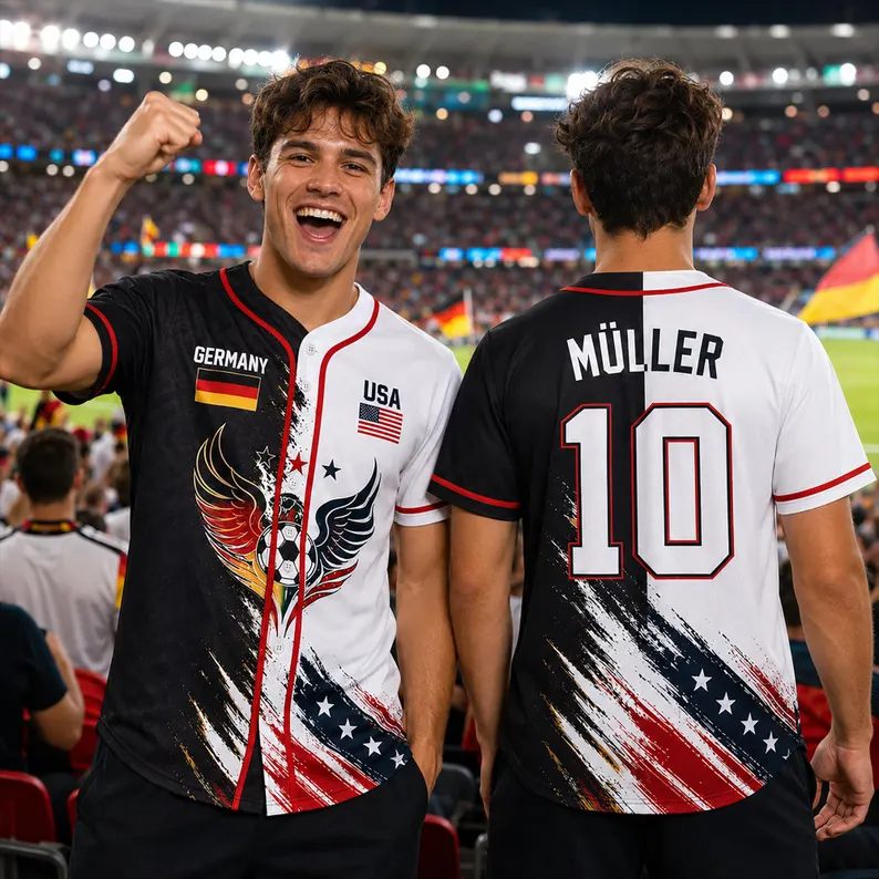 Personalized Baseball Jersey for Soccer Fans - Custom Name & Number Gift for Adults and Kids