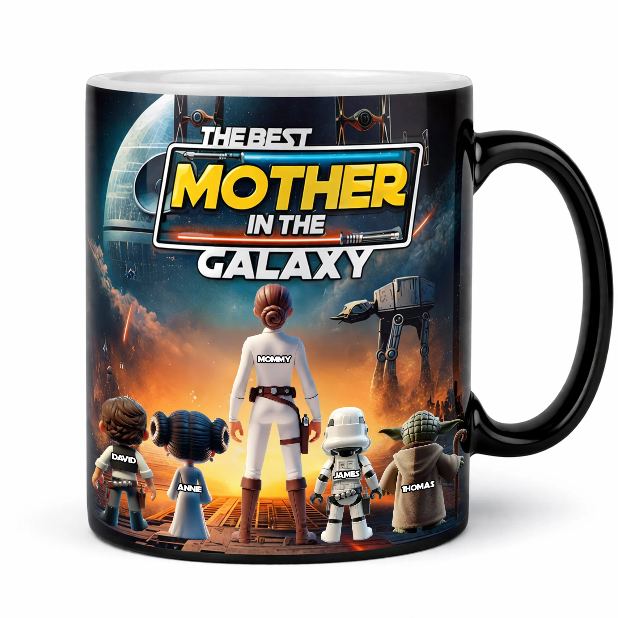 Personalized Color Changing Mug Best Mother in the Galaxy Gift for Mom