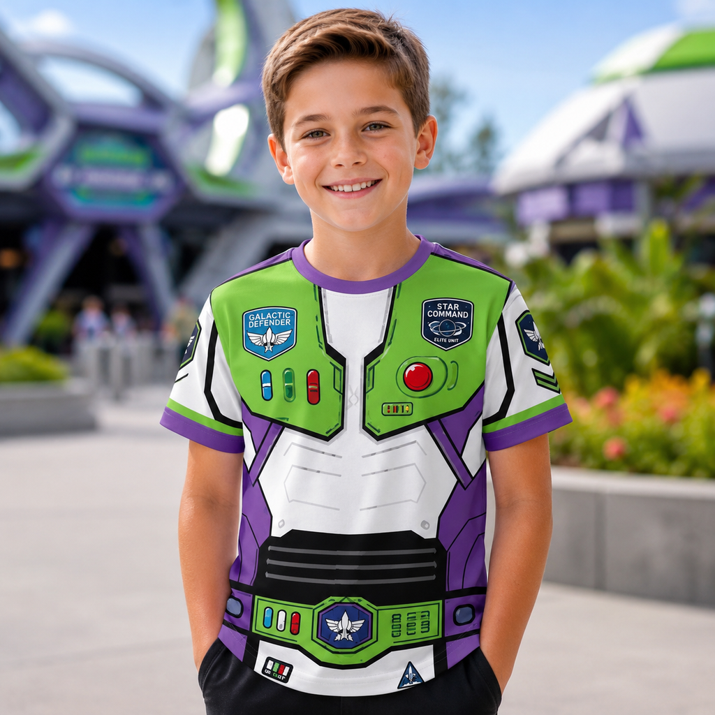 Personalized Buzz Lightyear Costume AOP Shirt for Kids Halloween AOP Shirt GradoCreations