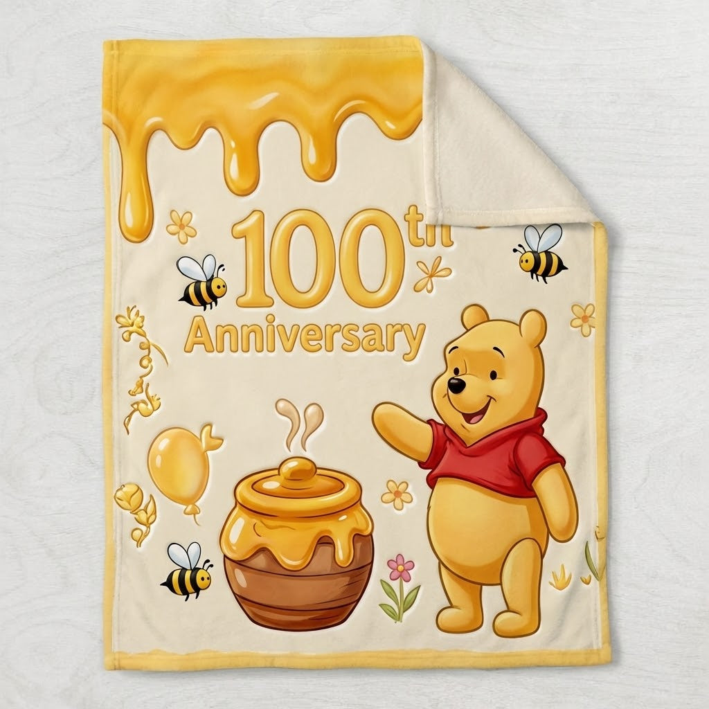 Personalized 100th Anniversary Blanket Gift for Kids - Soft Fleece or Sherpa